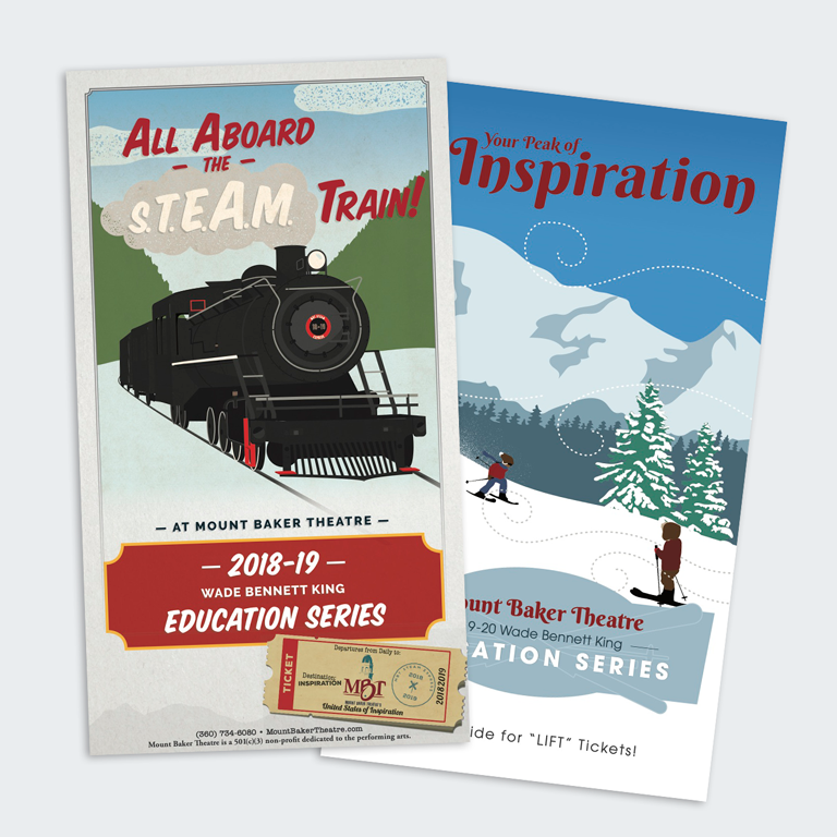 Education series brochure covers
